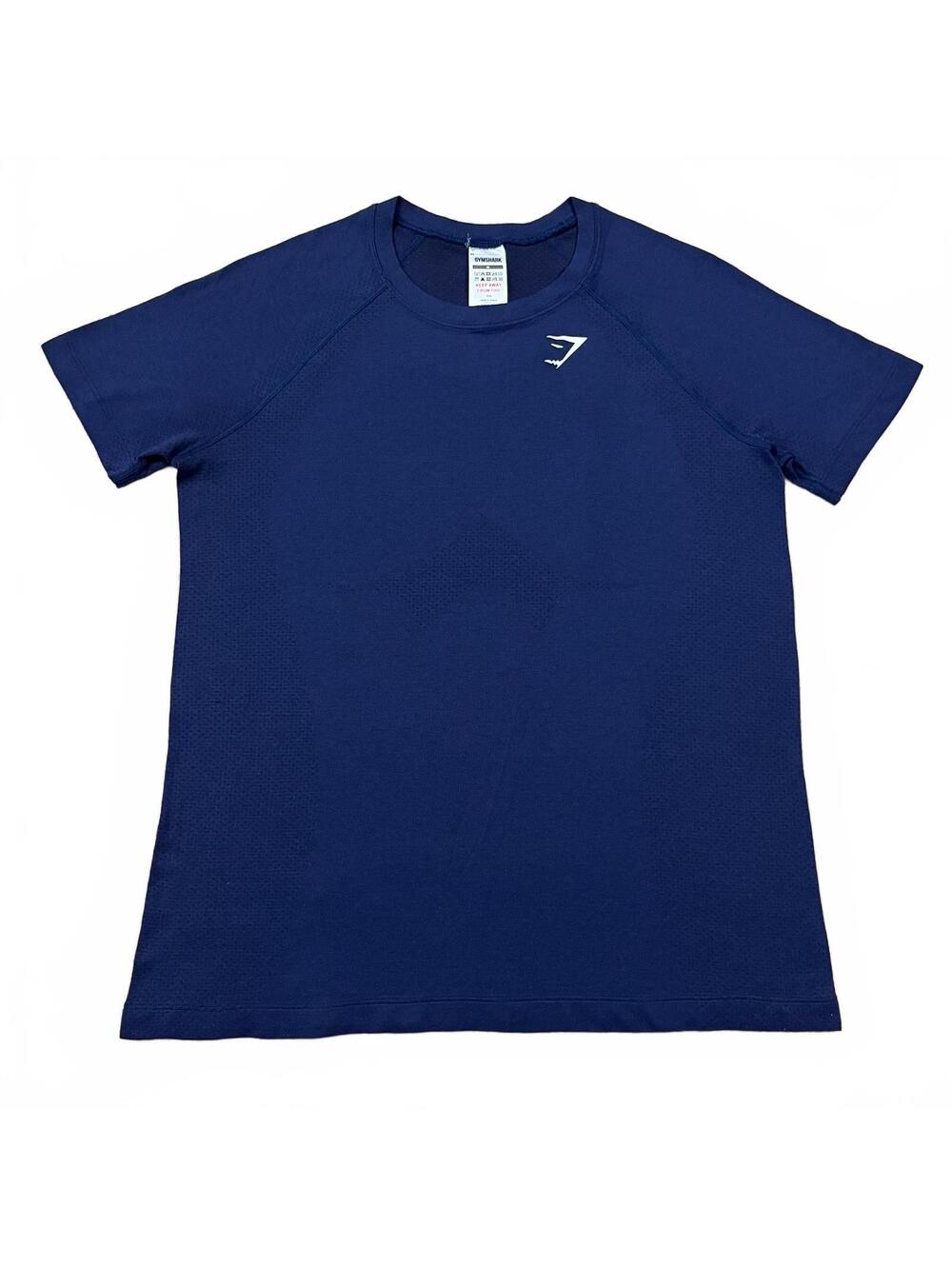 Gymshark Womens Vital Seamless 2.0 Light T Shirt Navy Blue Size Medium